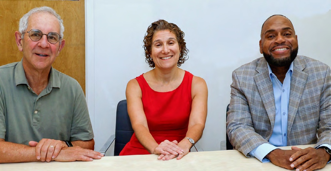 Ron Moelis, left, NYC Housing Partnership Board Chair, with Molly Wasow Park, the Partnership's new President & CEO and Jamie Smarr, outgoing President & CEO.